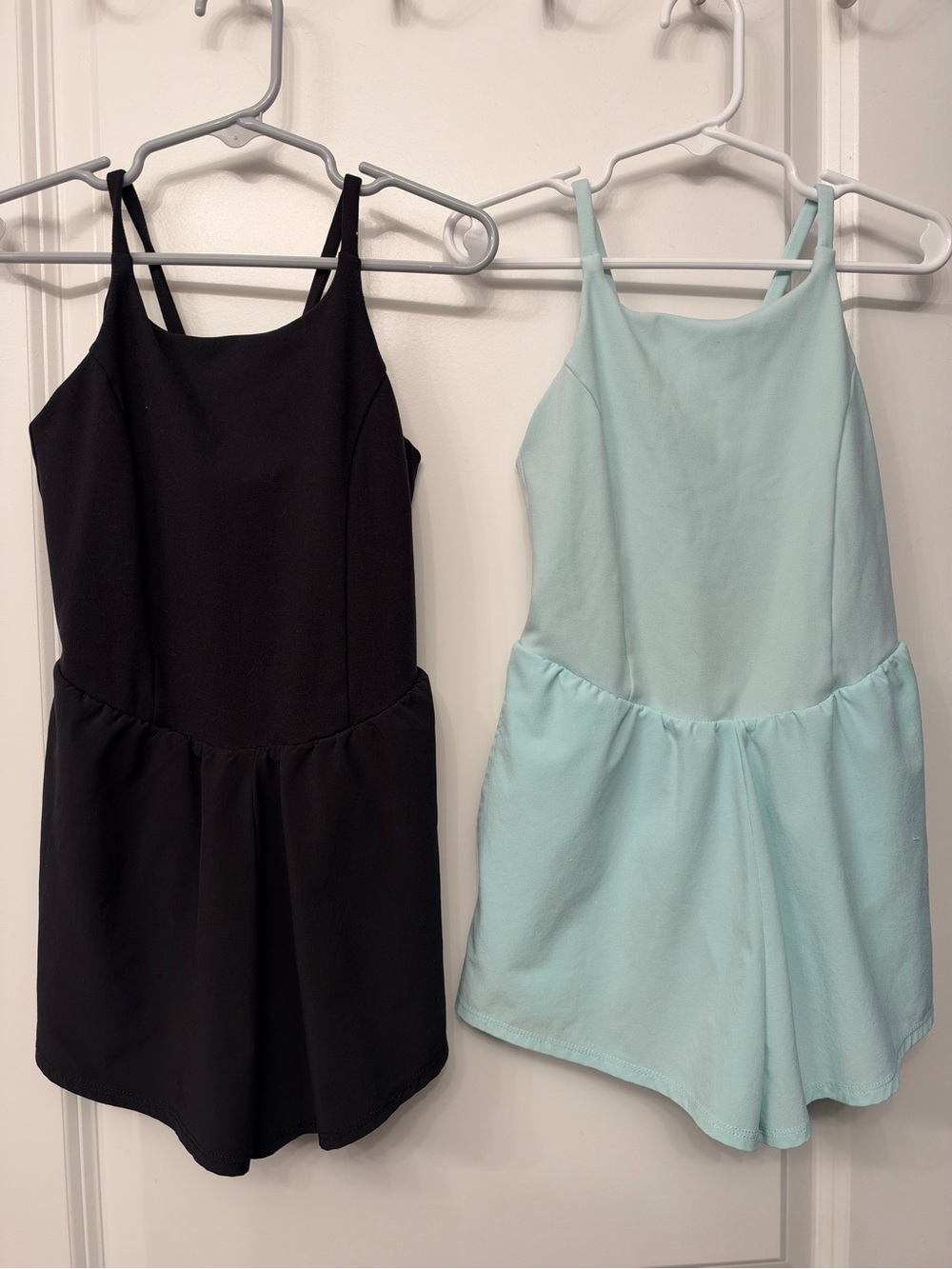 all in motion Girls' Tank Romper - Black & Light Blue
